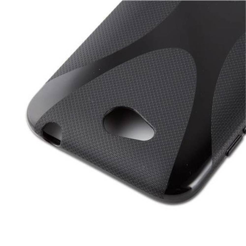 Cadorabo Handyhülle für HTC Desire 616 in Schwarz Hülle Schutzhülle TPU Silikon Backcover Case