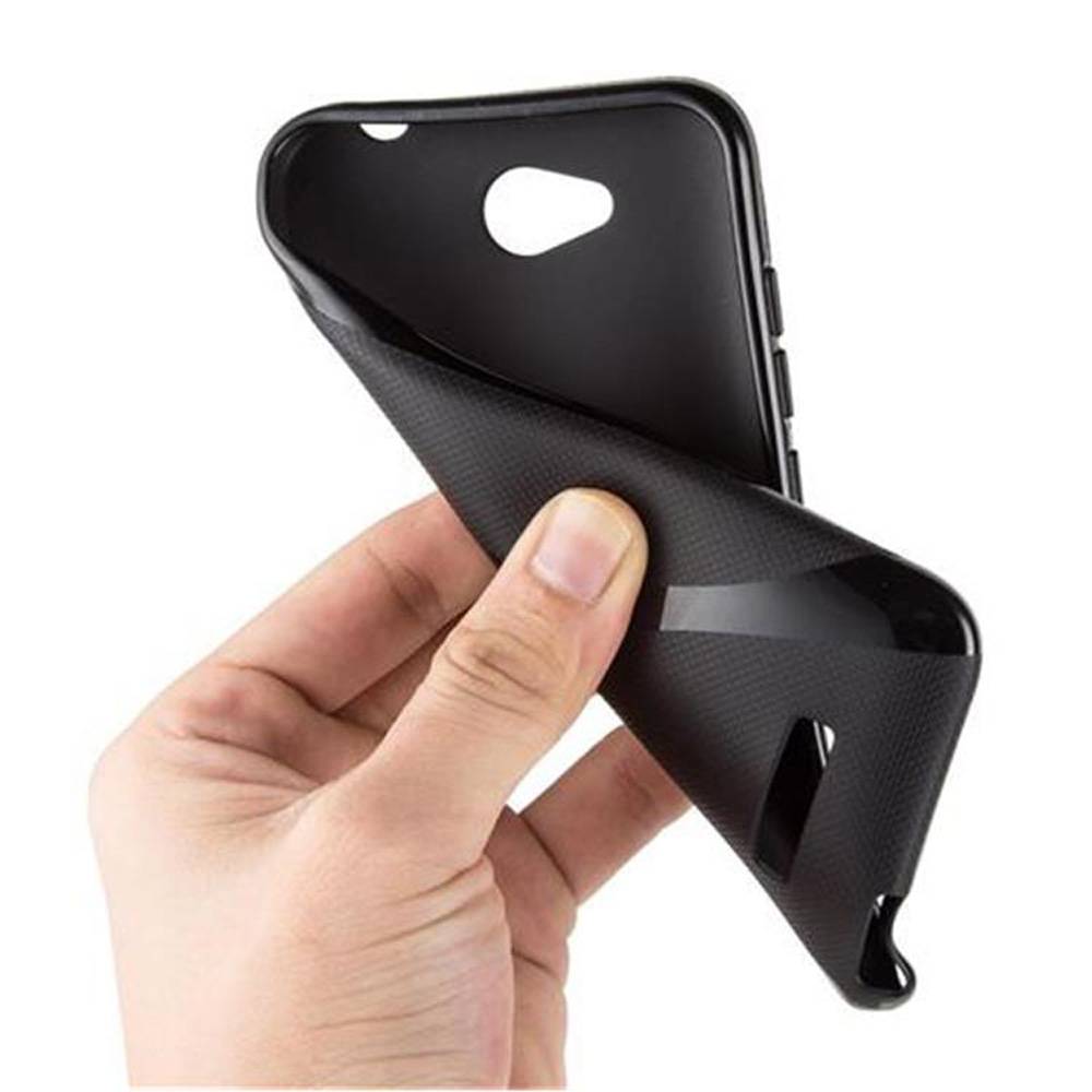 Cadorabo Handyhülle für HTC Desire 616 in Schwarz Hülle Schutzhülle TPU Silikon Backcover Case