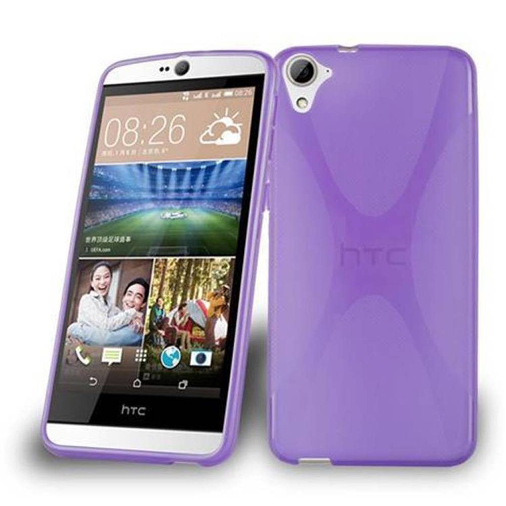 Cadorabo Handyhülle für HTC Desire 826 in Lila Hülle Schutzhülle TPU Silikon Backcover Case