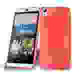 Cadorabo Handyhülle für HTC Desire 826 in Rot Hülle Schutzhülle TPU Silikon Backcover Case