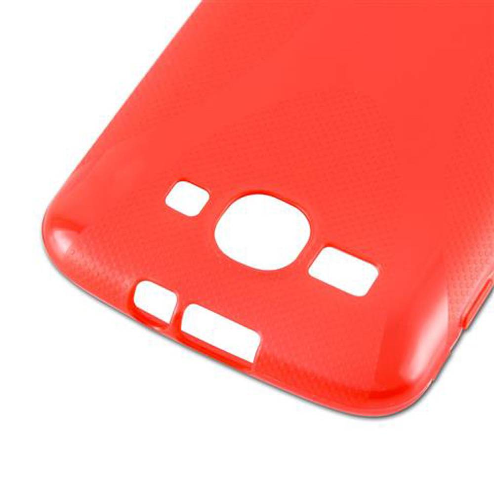 Cadorabo Handyhülle für Huawei ASCEND Y520 in Rot Hülle Schutzhülle TPU Silikon Backcover Case