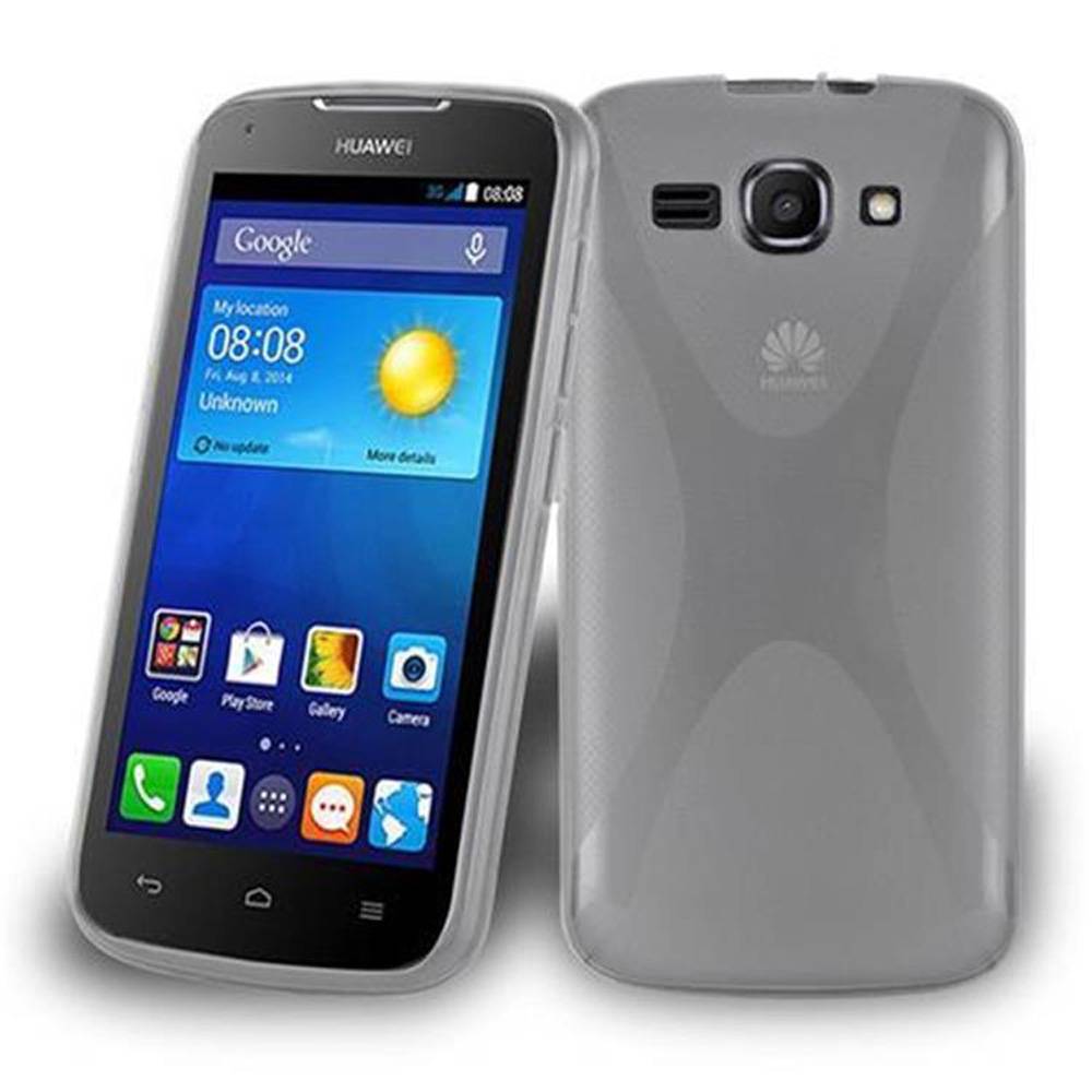 Cadorabo Handyhülle für Huawei ASCEND Y520 in Transparent Hülle Schutzhülle TPU Silikon Backcover Case