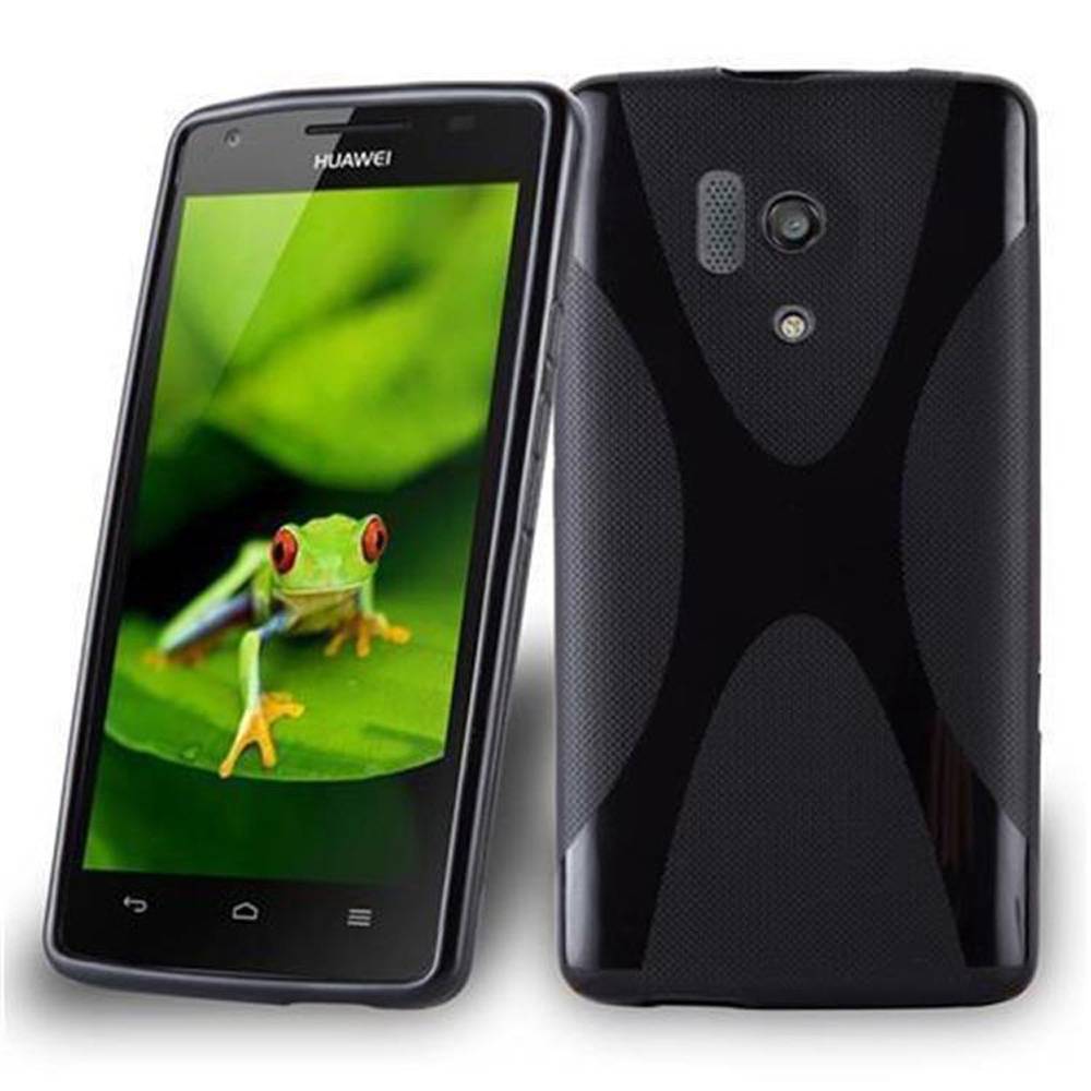 Cadorabo Handyhülle für Honor 3 in Schwarz Hülle Schutzhülle TPU Silikon Backcover Case