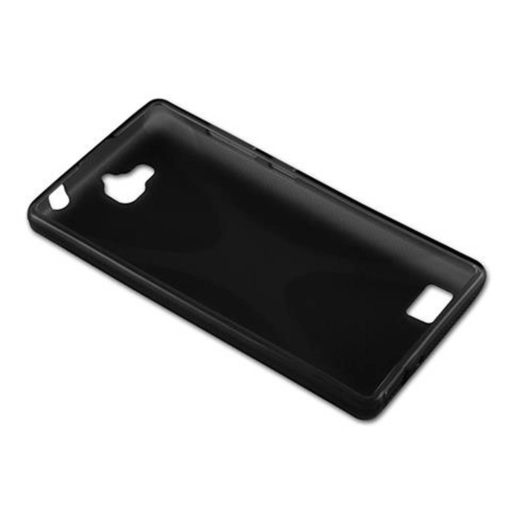 Cadorabo Handyhülle für Honor 3C in Schwarz Hülle Schutzhülle TPU Silikon Backcover Case