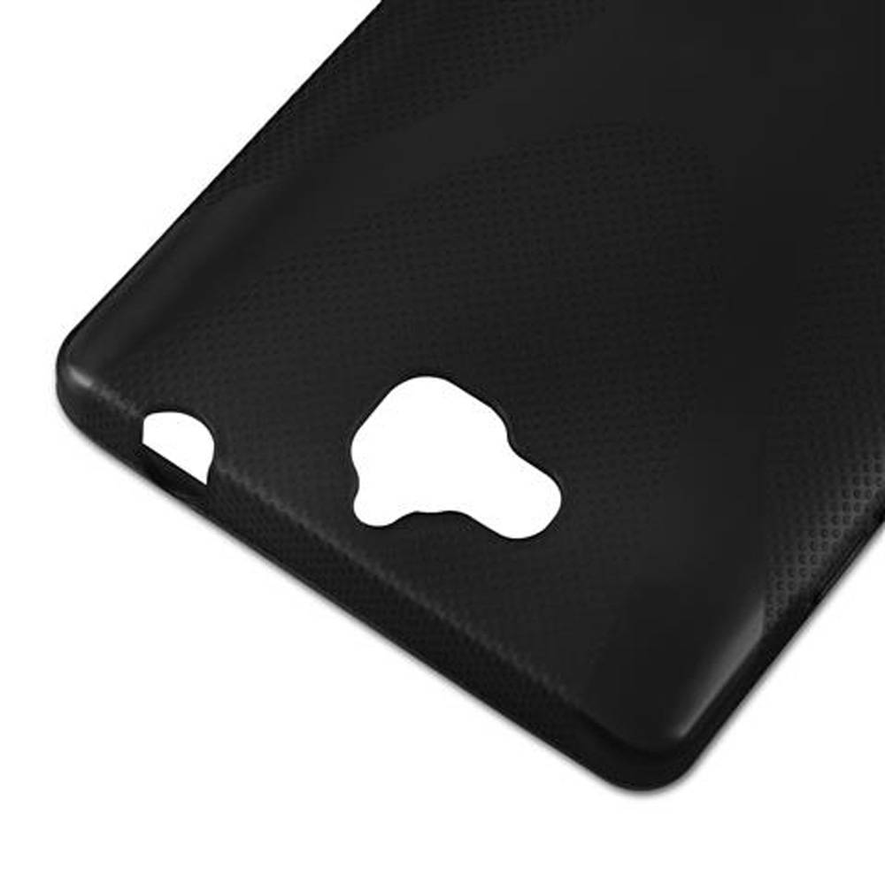 Cadorabo Handyhülle für Honor 3C in Schwarz Hülle Schutzhülle TPU Silikon Backcover Case