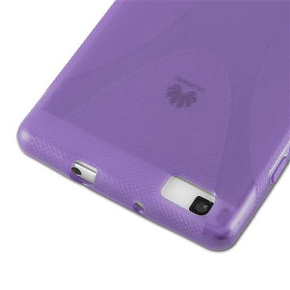 Cadorabo Handyhülle für Huawei P8 LITE 2015 in Lila Hülle Schutzhülle TPU Silikon Backcover Case
