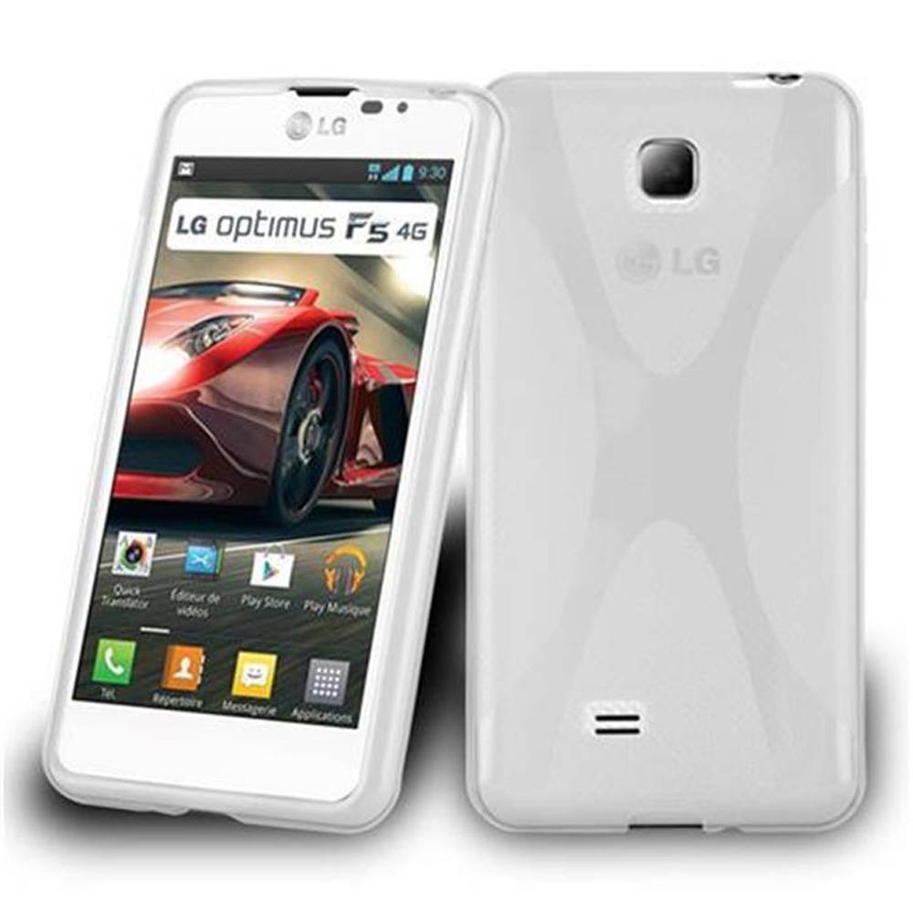 Cadorabo Handyhülle für LG OPTIMUS F5 / LUCID 2 in Transparent Hülle Schutzhülle TPU Silikon Backcover Case