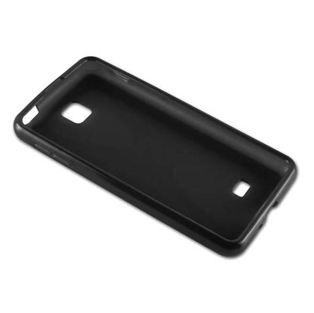 Cadorabo Handyhülle für LG OPTIMUS F5 / LUCID 2 in Schwarz Hülle Schutzhülle TPU Silikon Backcover Case