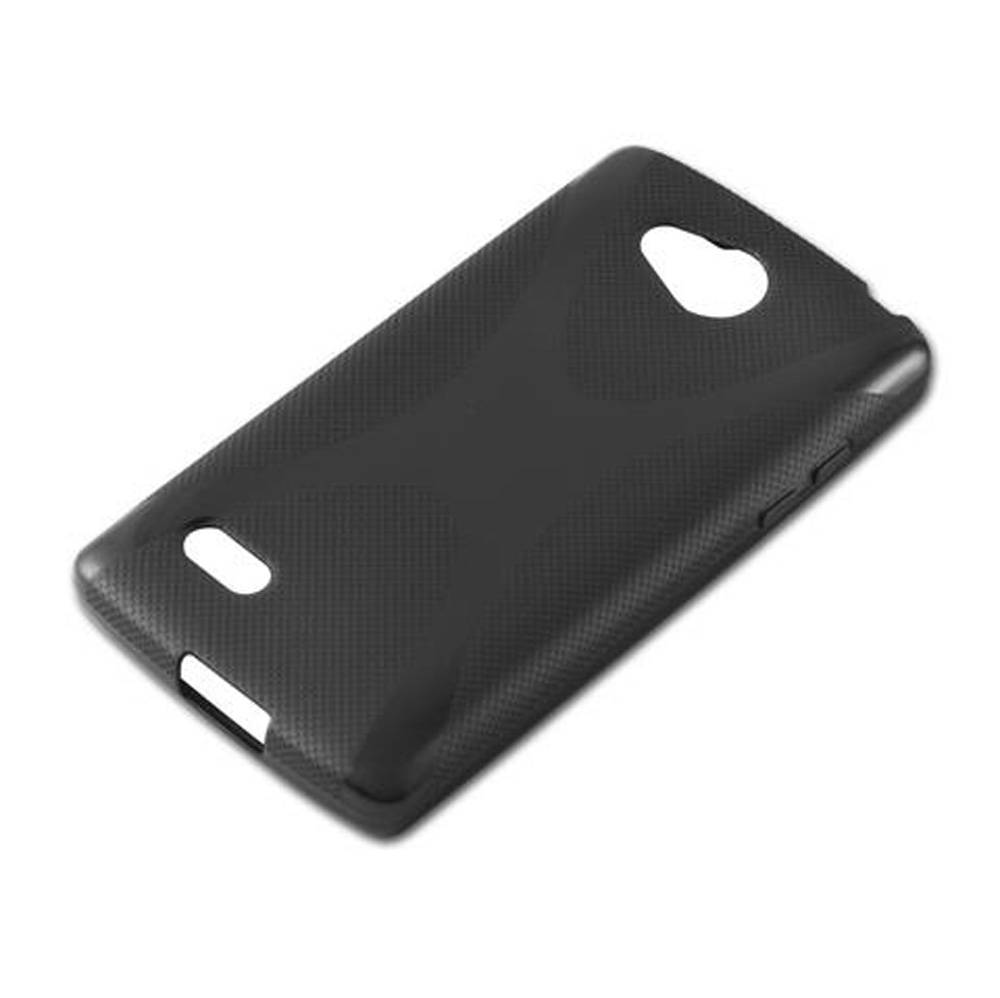 Cadorabo Handyhülle für LG JOY in Schwarz Hülle Schutzhülle TPU Silikon Backcover Case
