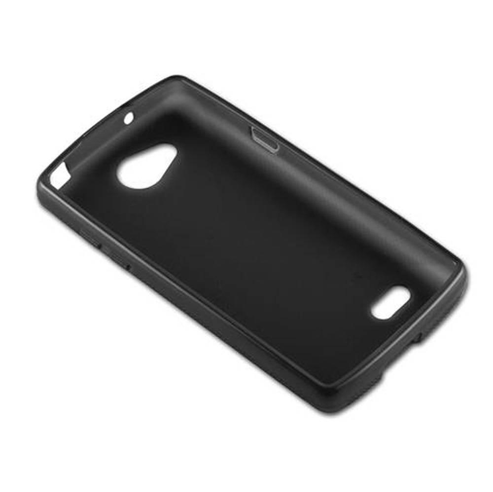 Cadorabo Handyhülle für LG JOY in Schwarz Hülle Schutzhülle TPU Silikon Backcover Case