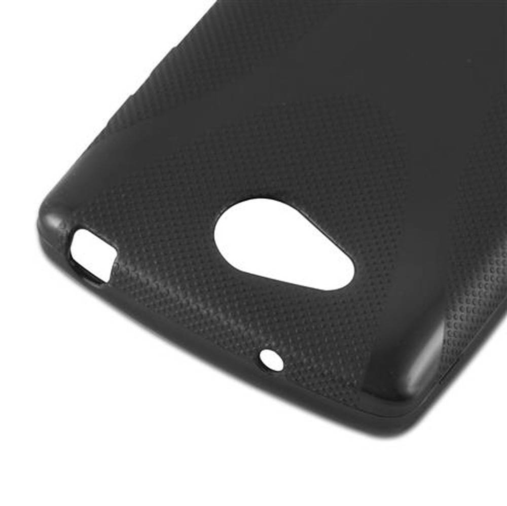 Cadorabo Handyhülle für LG JOY in Schwarz Hülle Schutzhülle TPU Silikon Backcover Case