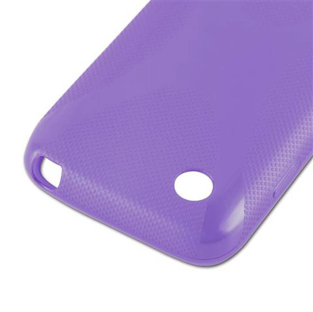 Cadorabo Handyhülle für LG L40 in Lila Hülle Schutzhülle TPU Silikon Backcover Case