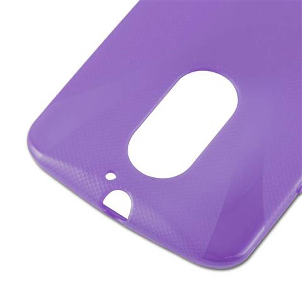Cadorabo Handyhülle für Motorola MOTO X2 in Lila Hülle Schutzhülle TPU Silikon Backcover Case