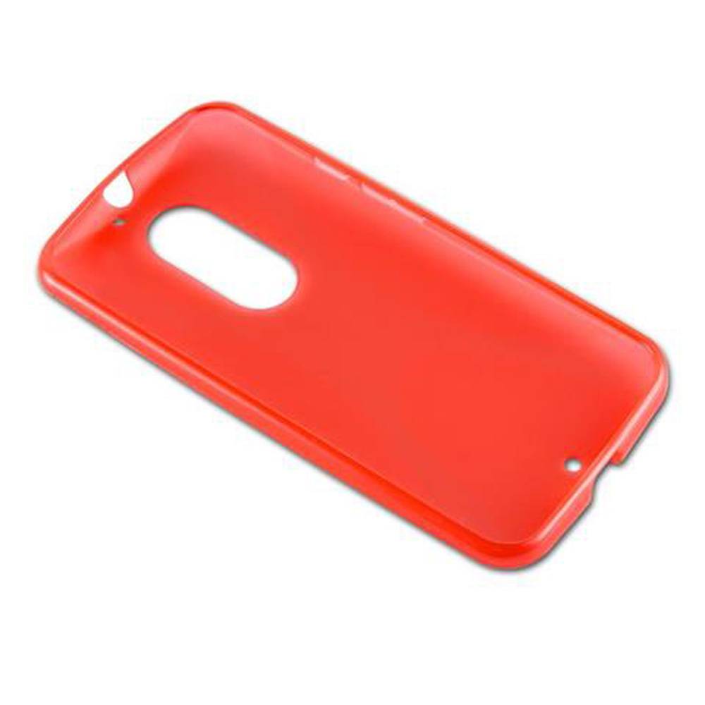 Cadorabo Handyhülle für Motorola MOTO X3 in Rot Hülle Schutzhülle TPU Silikon Backcover Case