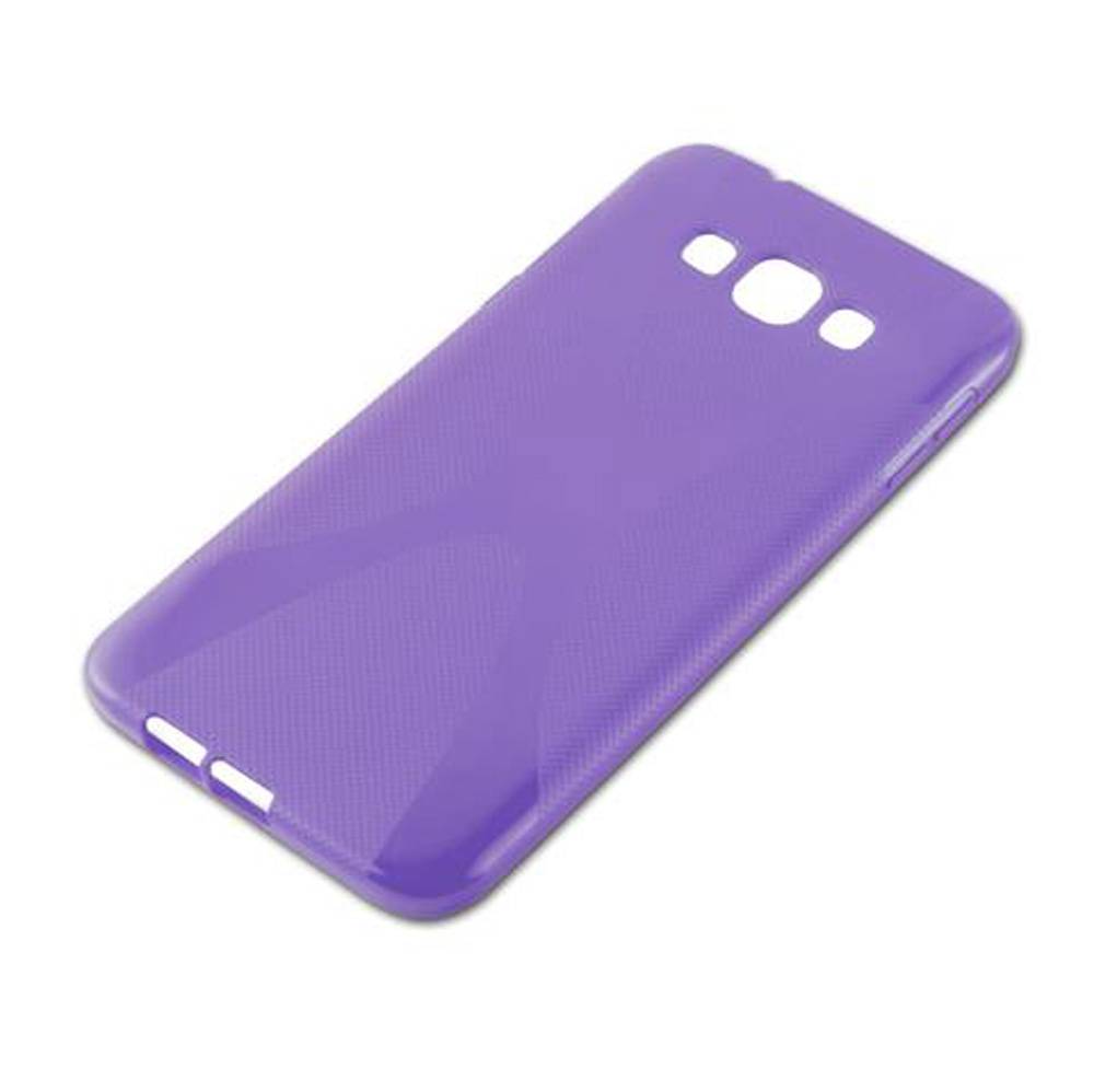 Cadorabo Handyhülle für Samsung Galaxy A8 2015 in Lila Hülle Schutzhülle TPU Silikon Backcover Case