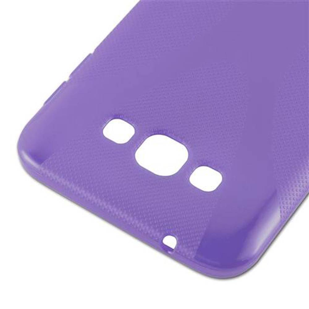 Cadorabo Handyhülle für Samsung Galaxy A8 2015 in Lila Hülle Schutzhülle TPU Silikon Backcover Case