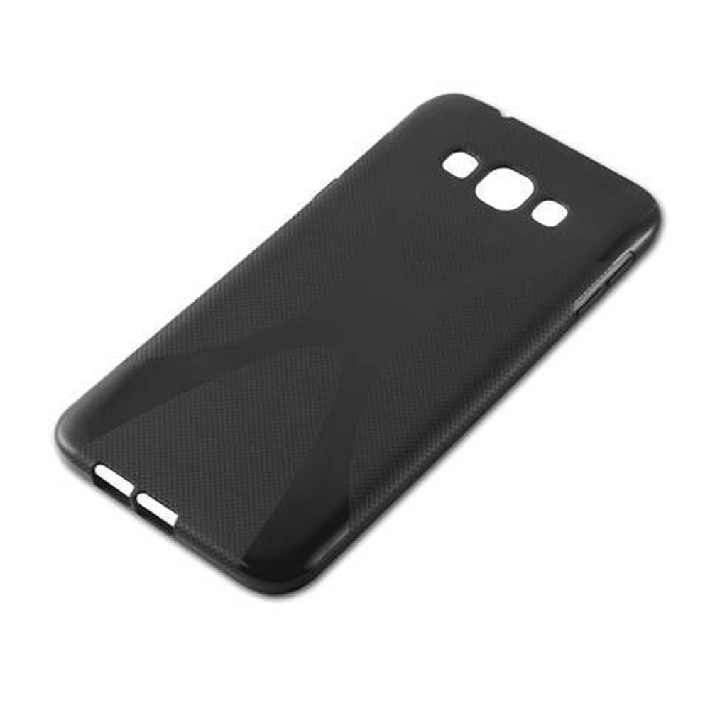 Cadorabo Handyhülle für Samsung Galaxy A8 2015 in Schwarz Hülle Schutzhülle TPU Silikon Backcover Case