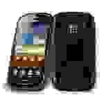 Cadorabo Handyhülle für Samsung Galaxy ACE DUOS in Schwarz Hülle Schutzhülle TPU Silikon Backcover Case