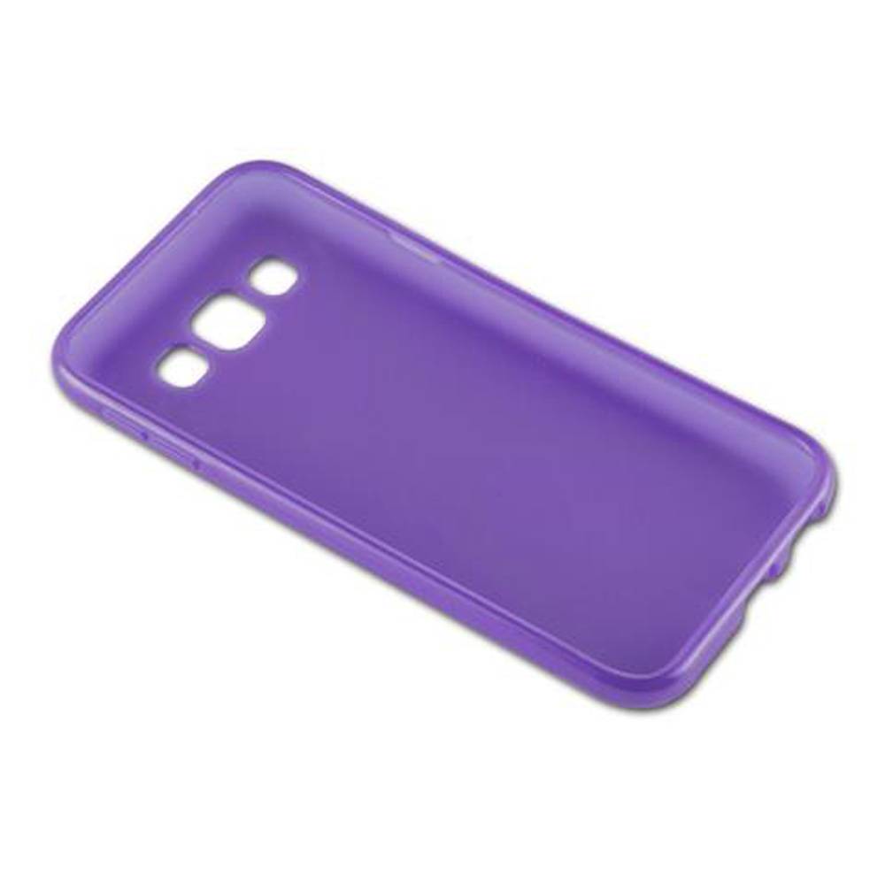 Cadorabo Handyhülle für Samsung Galaxy E5 in Lila Hülle Schutzhülle TPU Silikon Backcover Case