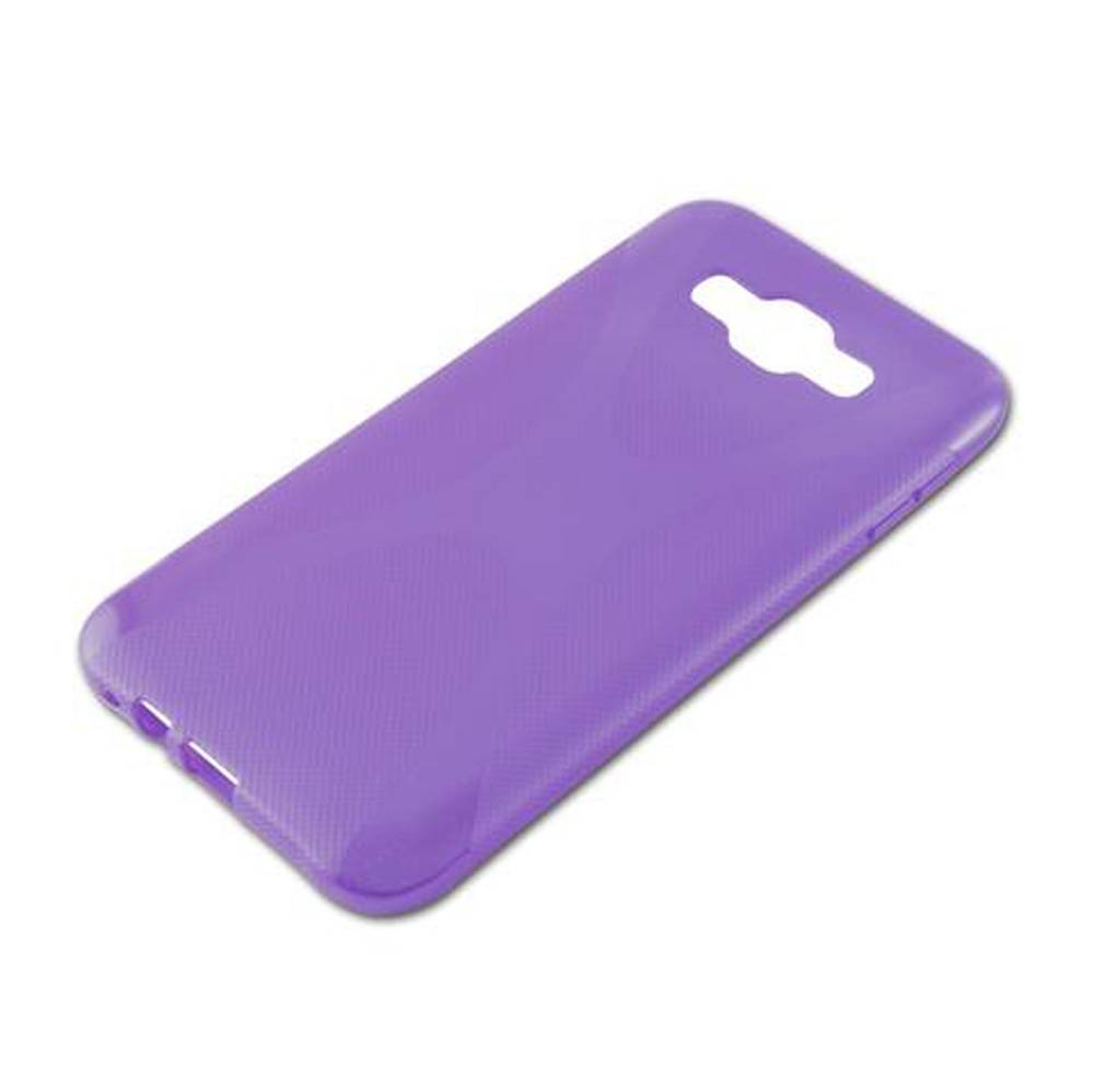 Cadorabo Handyhülle für Samsung Galaxy E7 in Lila Hülle Schutzhülle TPU Silikon Backcover Case