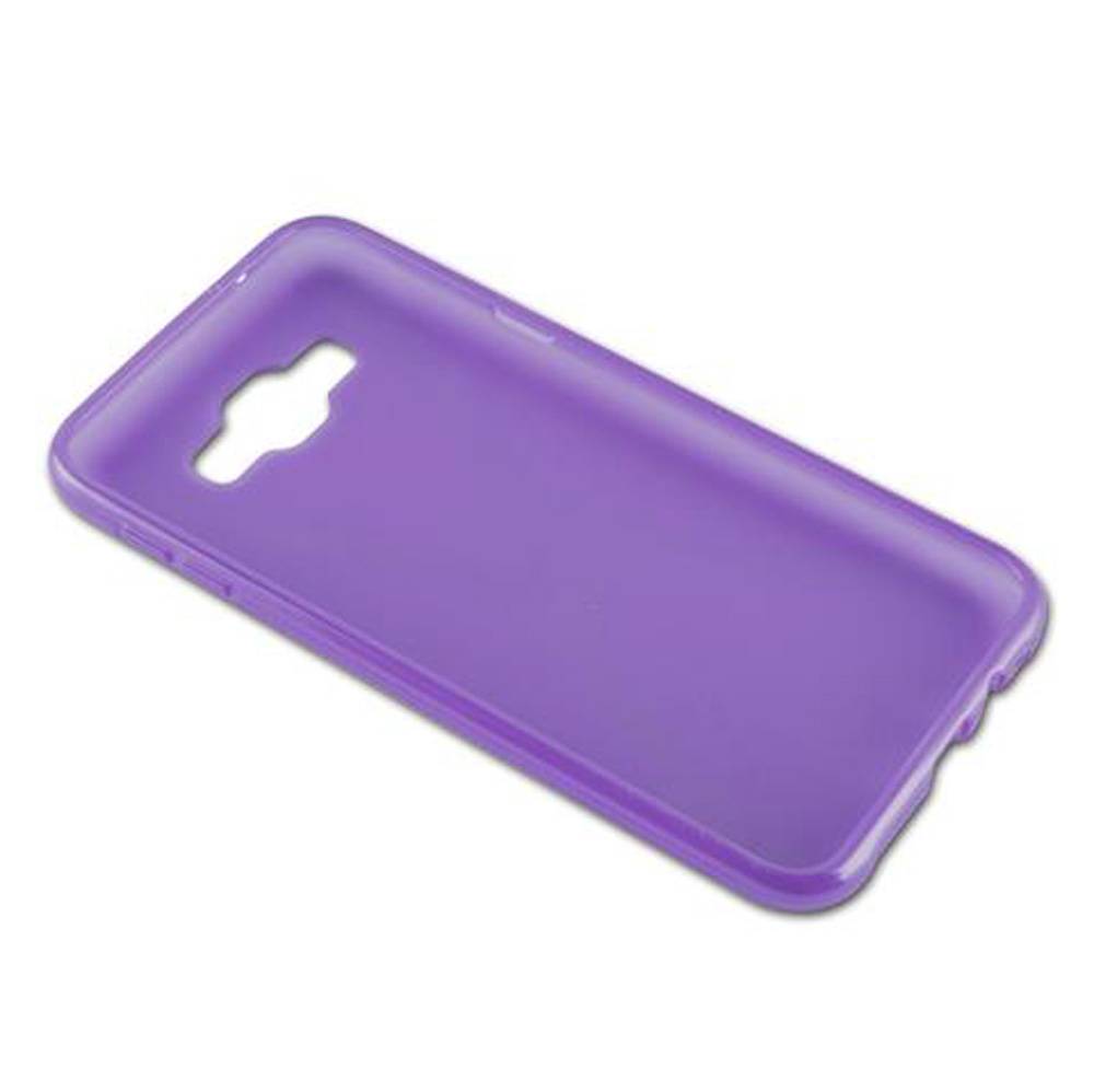 Cadorabo Handyhülle für Samsung Galaxy E7 in Lila Hülle Schutzhülle TPU Silikon Backcover Case