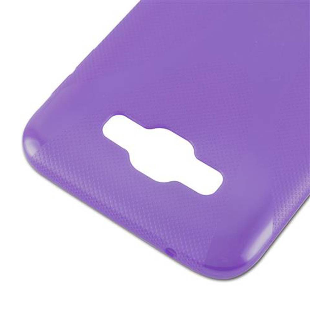 Cadorabo Handyhülle für Samsung Galaxy E7 in Lila Hülle Schutzhülle TPU Silikon Backcover Case