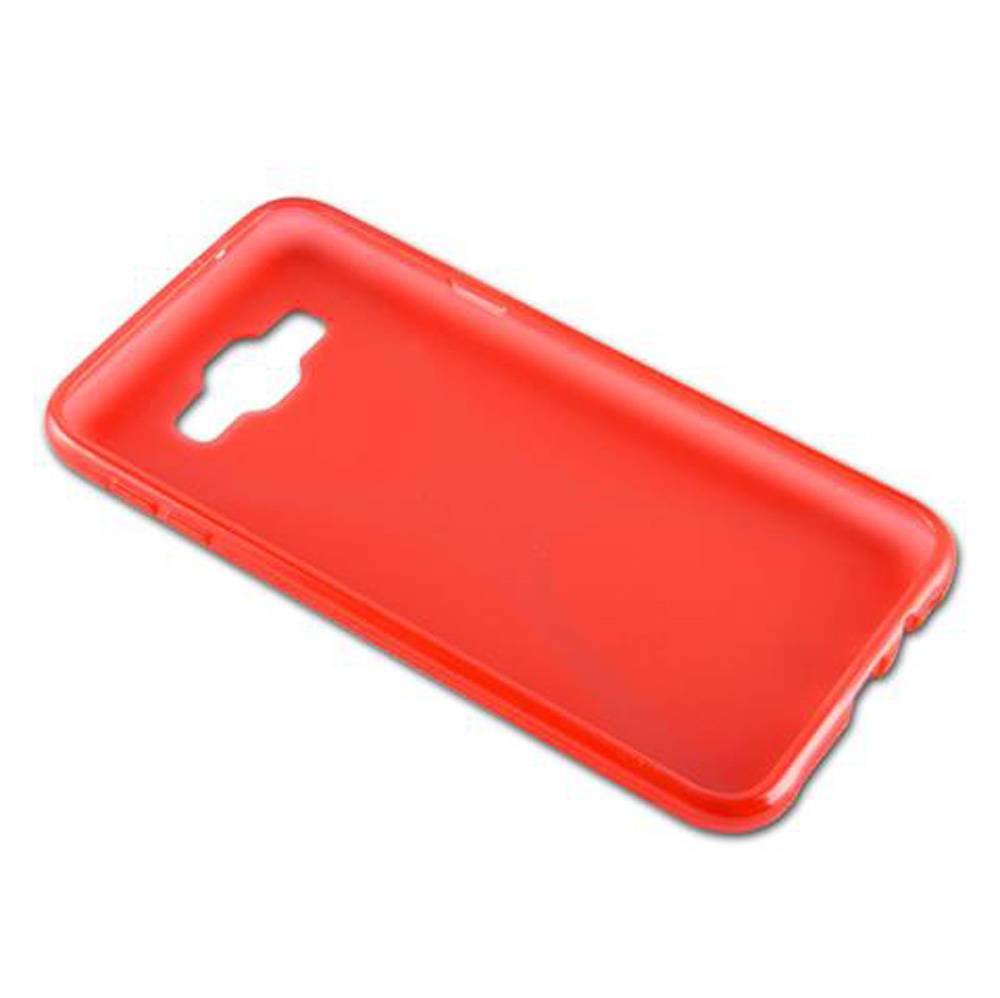 Cadorabo Handyhülle für Samsung Galaxy E7 in Rot Hülle Schutzhülle TPU Silikon Backcover Case