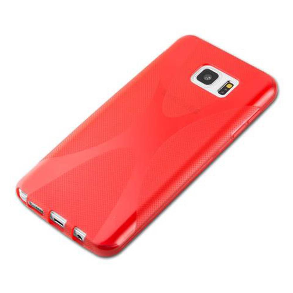 Cadorabo Handyhülle für Samsung Galaxy NOTE 5 in Rot Hülle Schutzhülle TPU Silikon Backcover Case