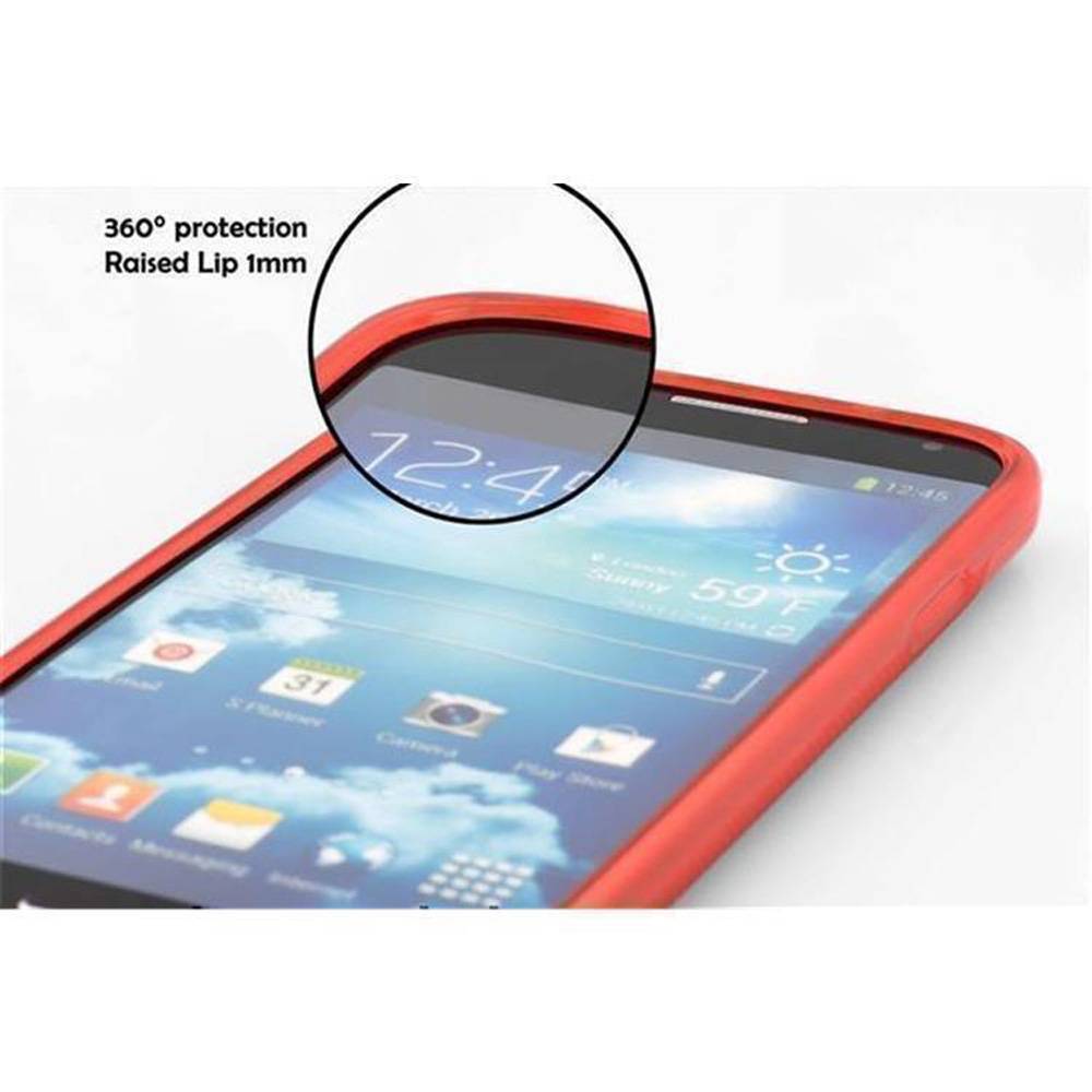 Cadorabo Handyhülle für Samsung Galaxy NOTE 5 in Rot Hülle Schutzhülle TPU Silikon Backcover Case