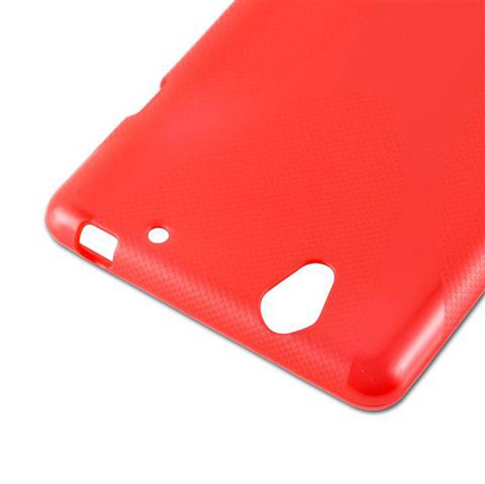 Cadorabo Handyhülle für Sony Xperia C4 in Rot Hülle Schutzhülle TPU Silikon Backcover Case