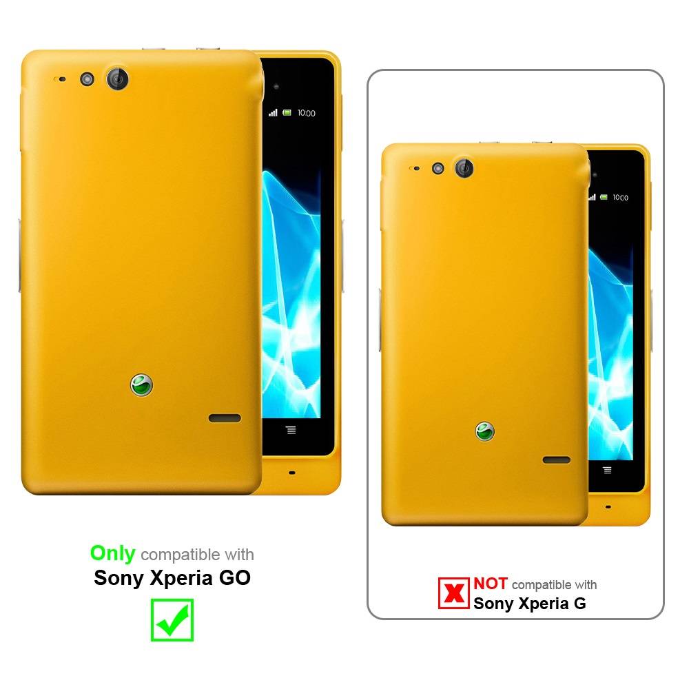 Cadorabo Handyhülle für Sony Xperia GO in Lila Hülle Schutzhülle TPU Silikon Backcover Case