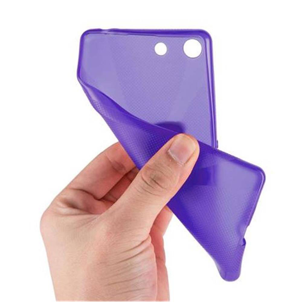 Cadorabo Handyhülle für Sony Xperia M5 in Lila Hülle Schutzhülle TPU Silikon Backcover Case