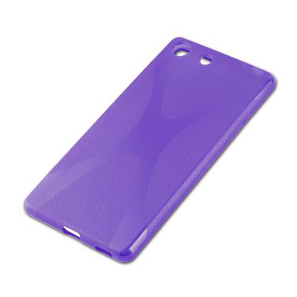 Cadorabo Handyhülle für Sony Xperia M5 in Lila Hülle Schutzhülle TPU Silikon Backcover Case