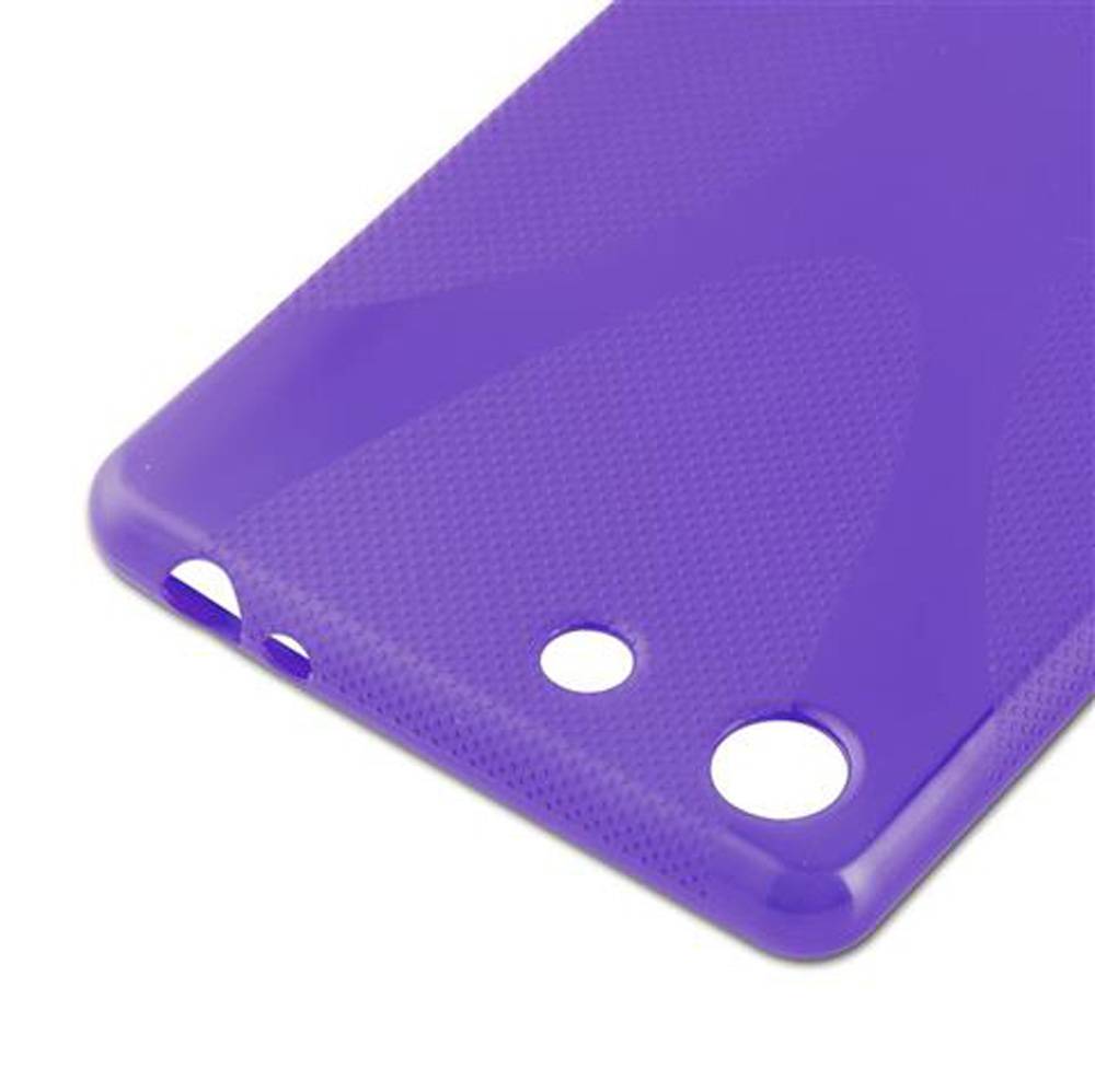 Cadorabo Handyhülle für Sony Xperia M5 in Lila Hülle Schutzhülle TPU Silikon Backcover Case