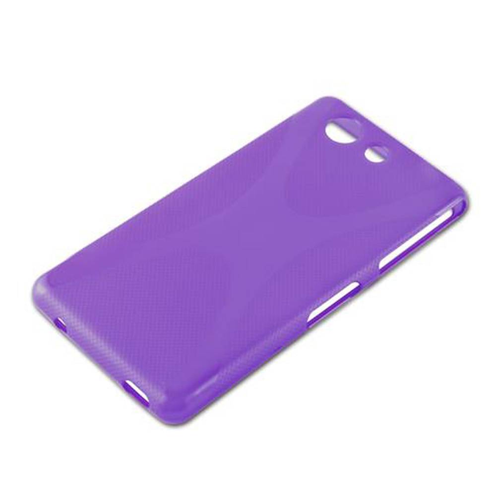 Cadorabo Handyhülle für Sony Xperia Z4 MINI / Z3 PLUS COMPACT in Lila Hülle Schutzhülle TPU Silikon Backcover Case