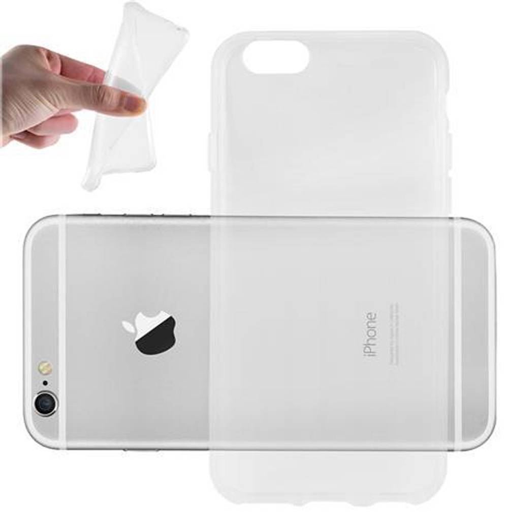 Cadorabo Hülle für Apple iPhone 6 / 6S Schutz Hülle in Transparent Schutzhülle TPU Silikon Cover Etui Case