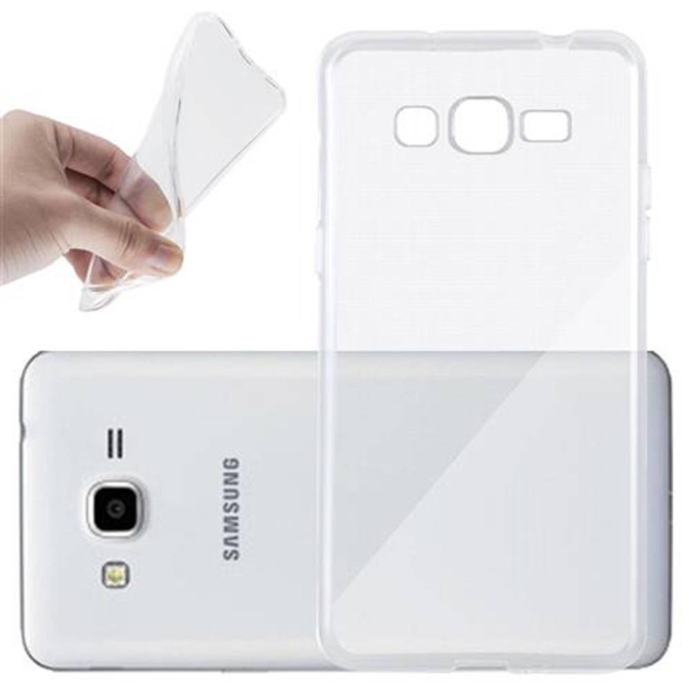 Cadorabo Hülle für Samsung Galaxy GRAND PRIME Schutz Hülle in Transparent Schutzhülle TPU Silikon Cover Etui Case
