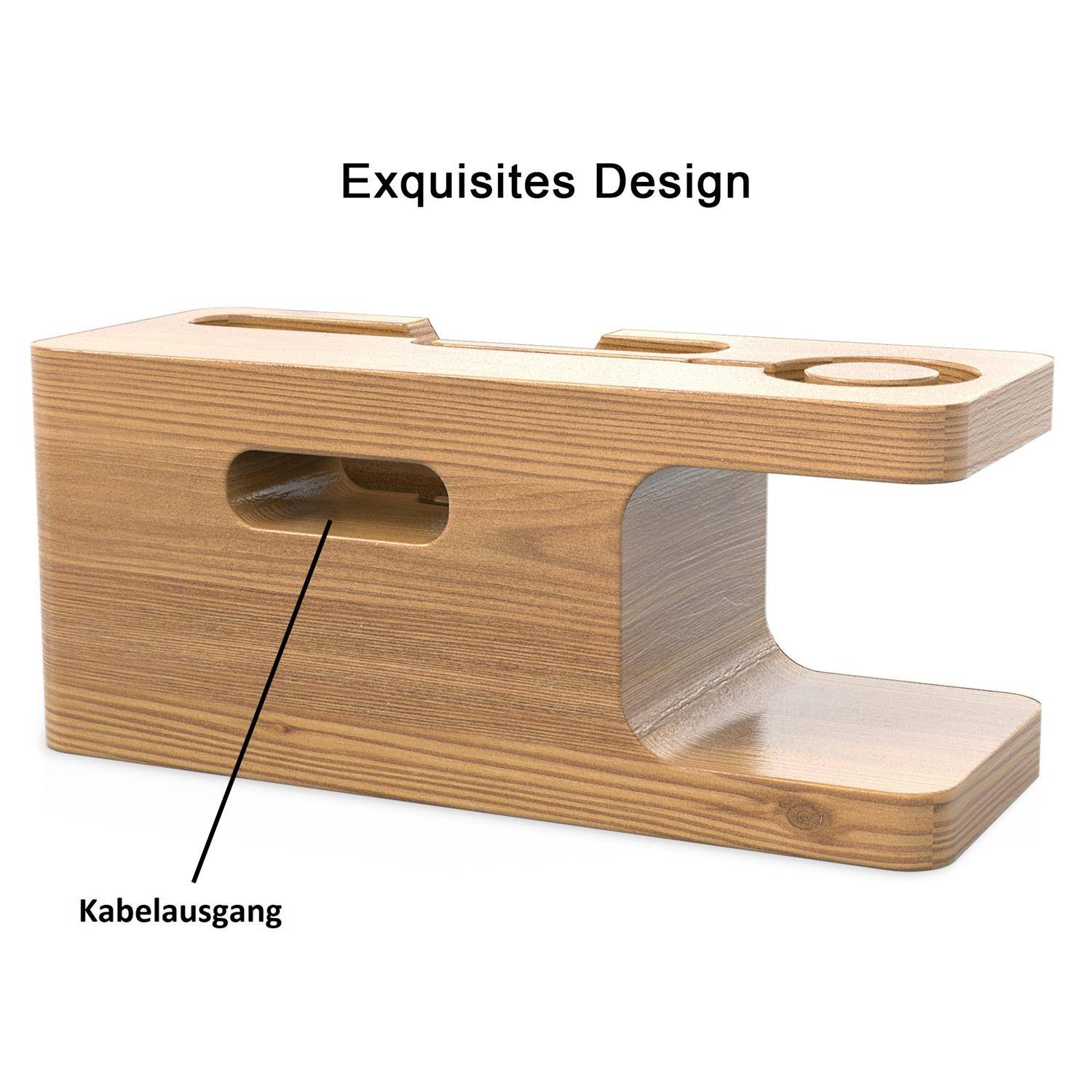 Cadorabo Docking Station - Ladestation aus Echtholz Bambus