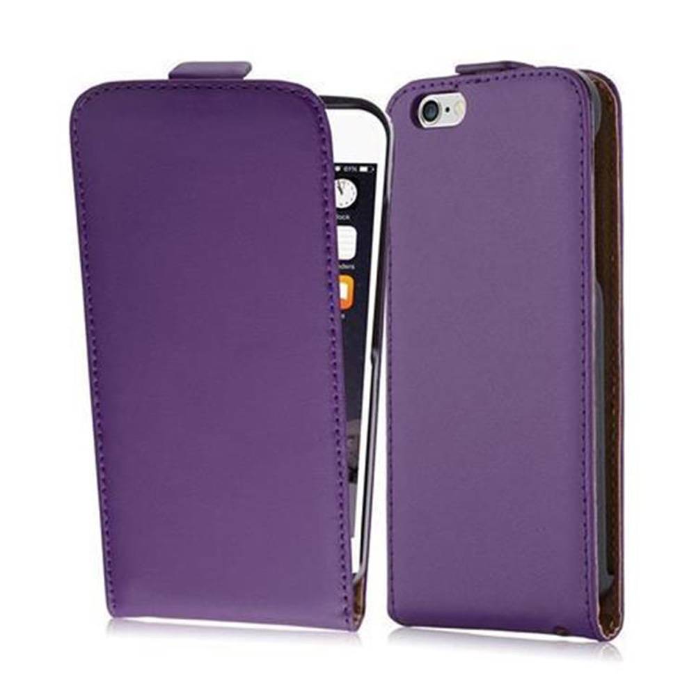 Cadorabo Hülle für Apple iPhone 6 PLUS / 6S PLUS Schutzhülle in Lila Flip Handyhülle Case Cover Etui Kunstleder