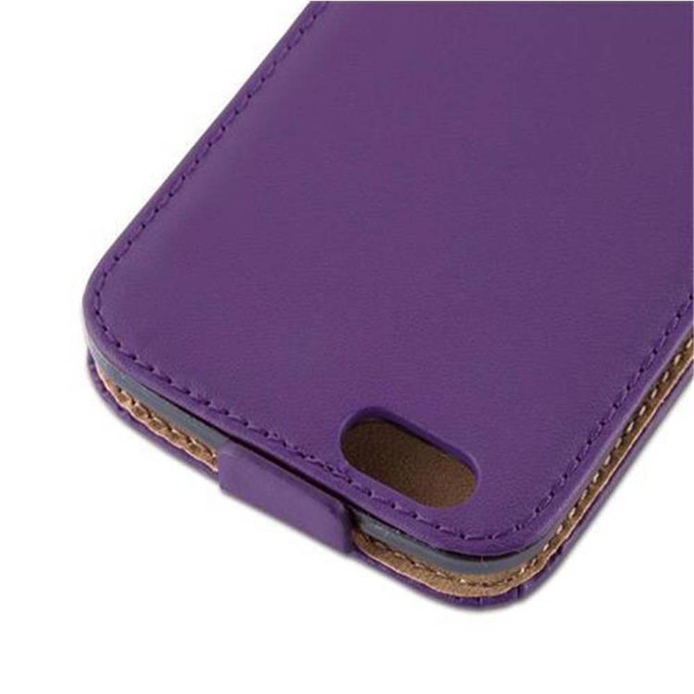 Cadorabo Hülle für Apple iPhone 6 PLUS / 6S PLUS Schutzhülle in Lila Flip Handyhülle Case Cover Etui Kunstleder