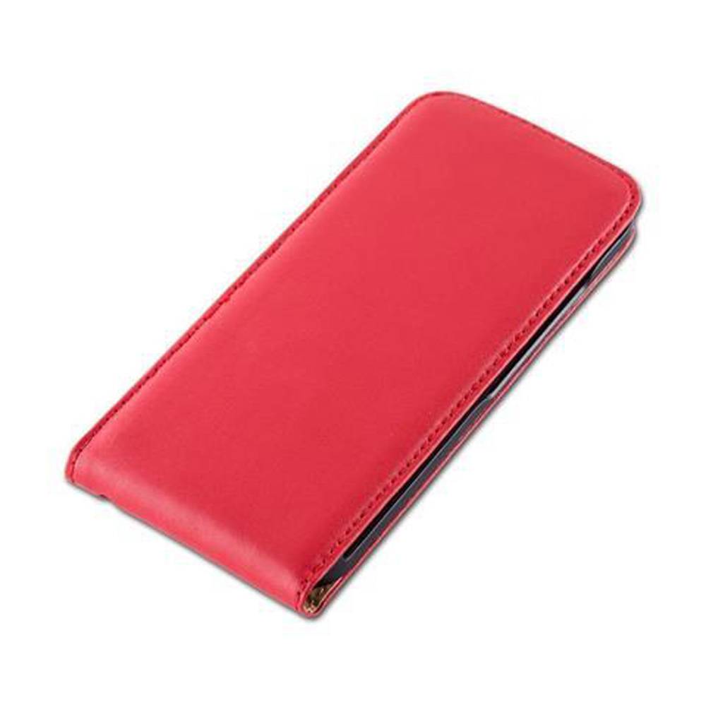 Cadorabo Hülle für Apple iPhone 6 / 6S Schutzhülle in Rot Flip Handyhülle Case Cover Etui Kunstleder
