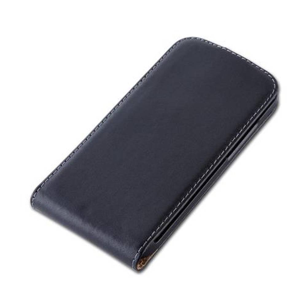 Cadorabo Hülle für HTC DESIRE 601 Schutzhülle in Schwarz Flip Handyhülle Case Cover Etui Kunstleder