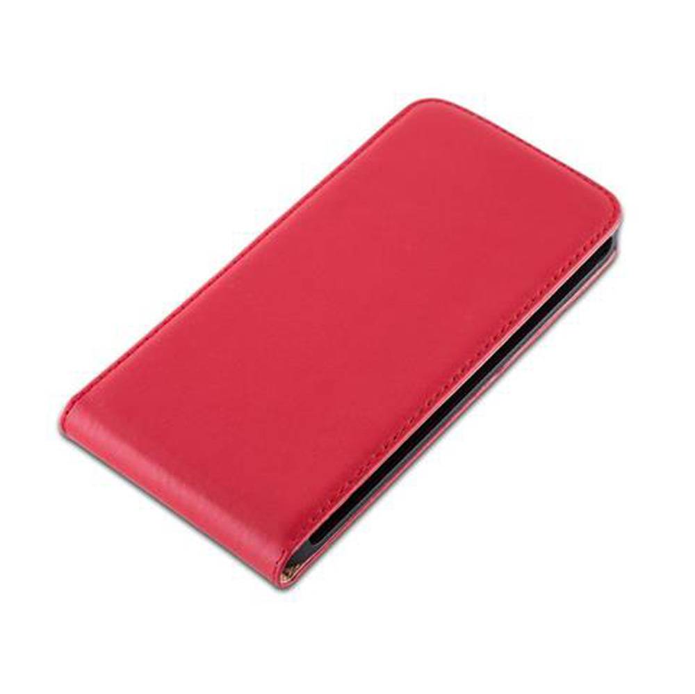 Cadorabo Hülle für HTC Desire 816 Schutzhülle in Rot Flip Handyhülle Case Cover Etui Kunstleder