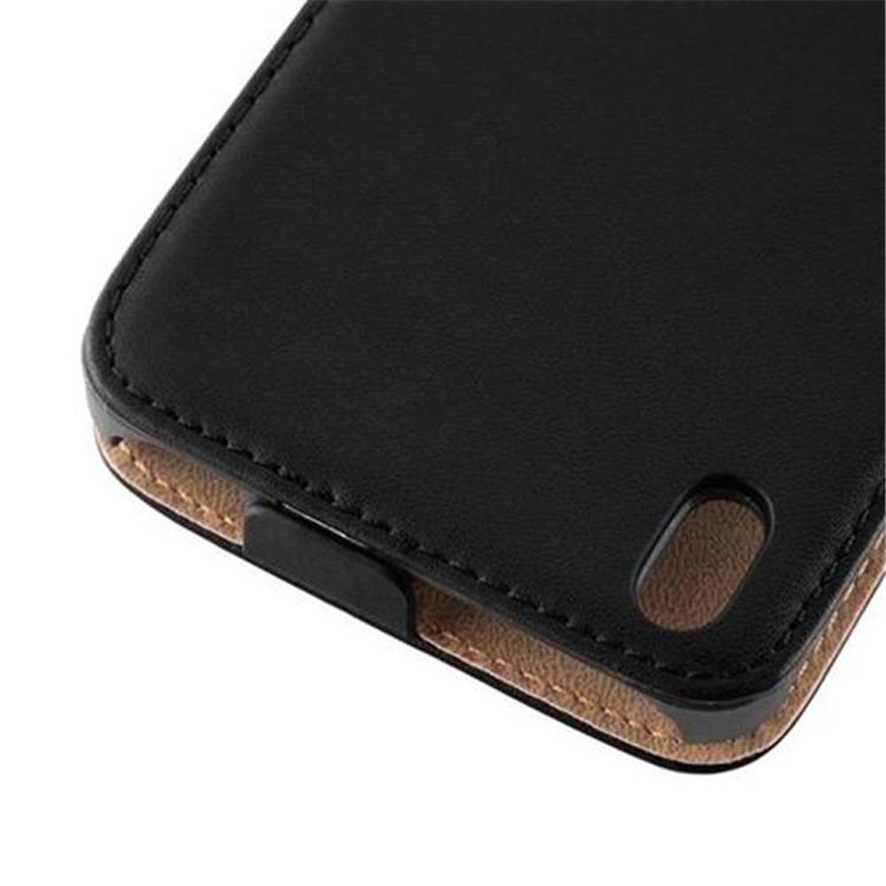 Cadorabo Hülle für HTC Desire 816 Schutzhülle in Schwarz Flip Handyhülle Case Cover Etui Kunstleder