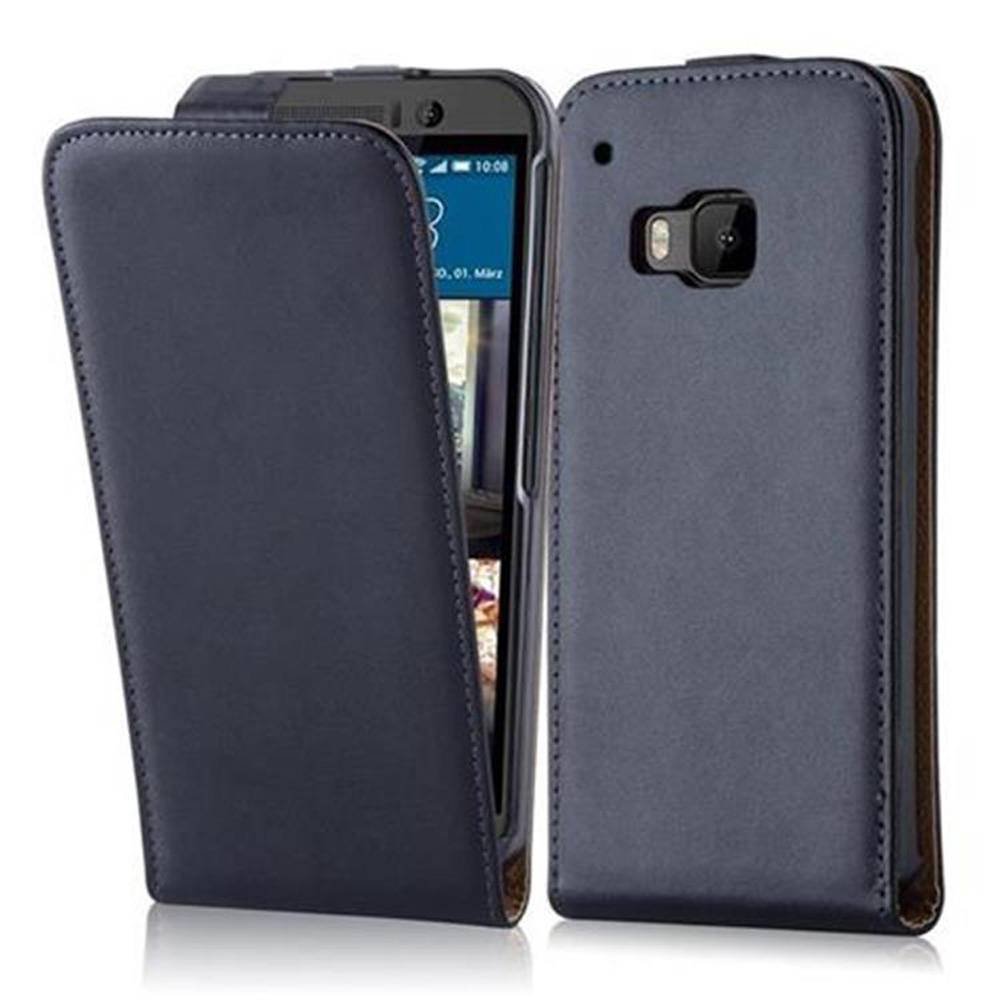 Cadorabo Hülle für HTC ONE M9 Schutzhülle in Schwarz Flip Handyhülle Case Cover Etui Kunstleder