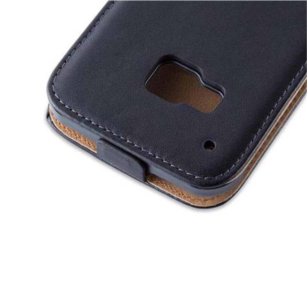 Cadorabo Hülle für HTC ONE M9 Schutzhülle in Schwarz Flip Handyhülle Case Cover Etui Kunstleder
