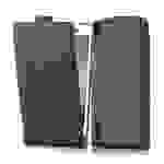 Cadorabo Hülle für Huawei P7 Schutzhülle in Schwarz Flip Handyhülle Case Cover Etui Kunstleder