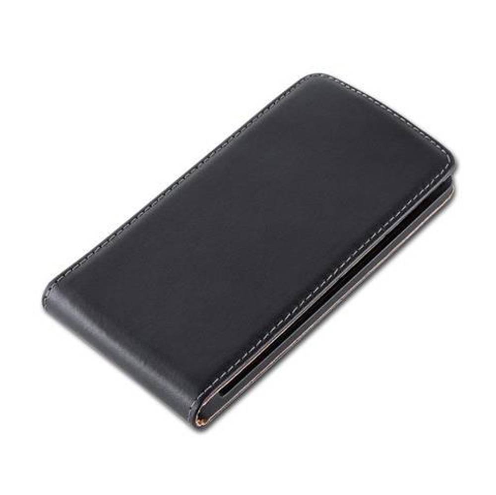 Cadorabo Hülle für LG OPTIMUS 4X HD Schutzhülle in Schwarz Flip Handyhülle Case Cover Etui Kunstleder