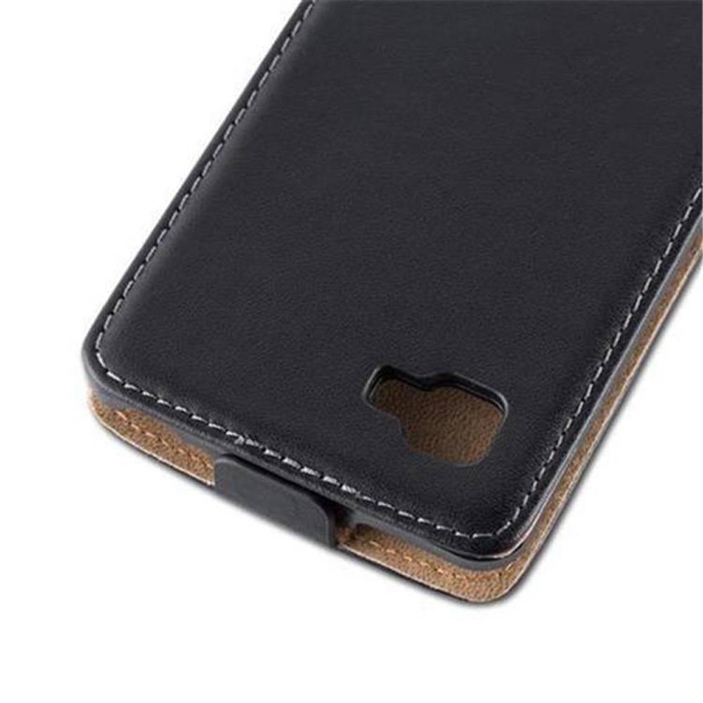 Cadorabo Hülle für LG OPTIMUS 4X HD Schutzhülle in Schwarz Flip Handyhülle Case Cover Etui Kunstleder