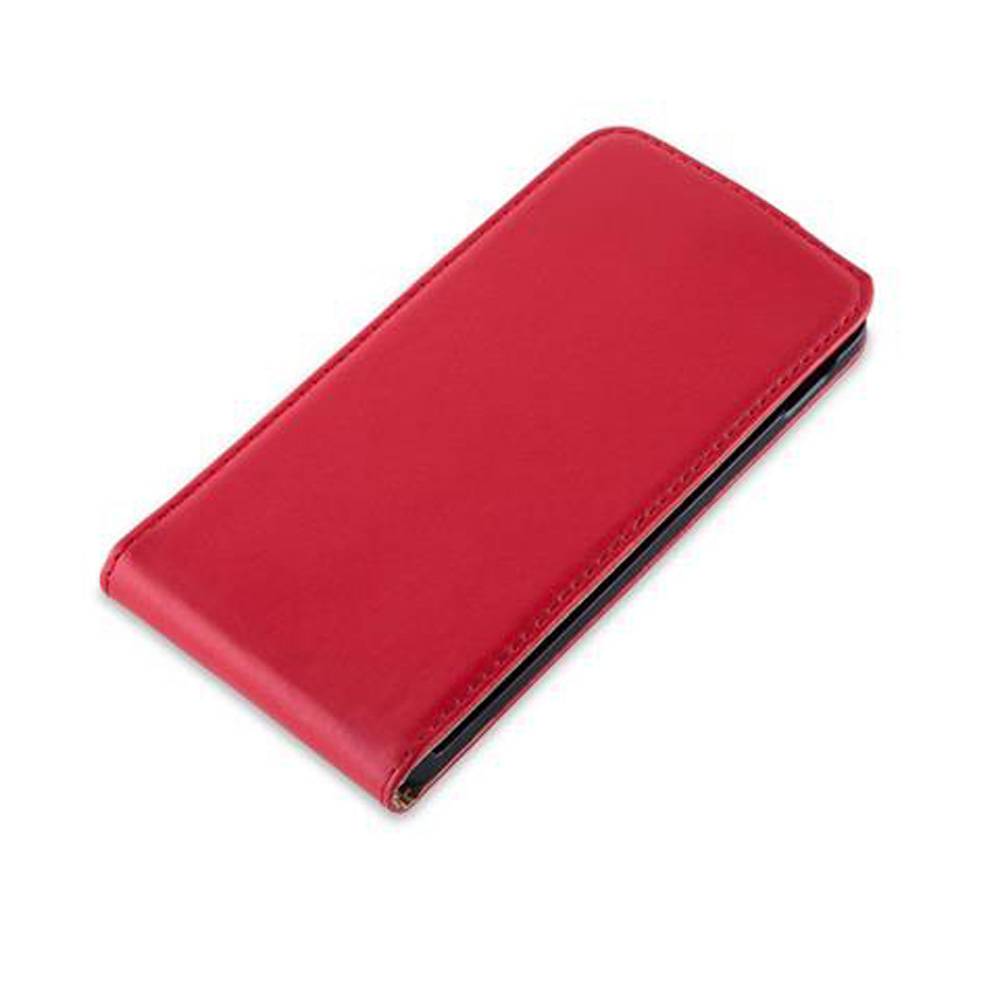 Cadorabo Hülle für LG Google NEXUS 5 Schutzhülle in Rot Flip Handyhülle Case Cover Etui Kunstleder